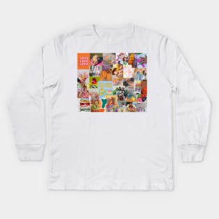 spring vibe collage Kids Long Sleeve T-Shirt